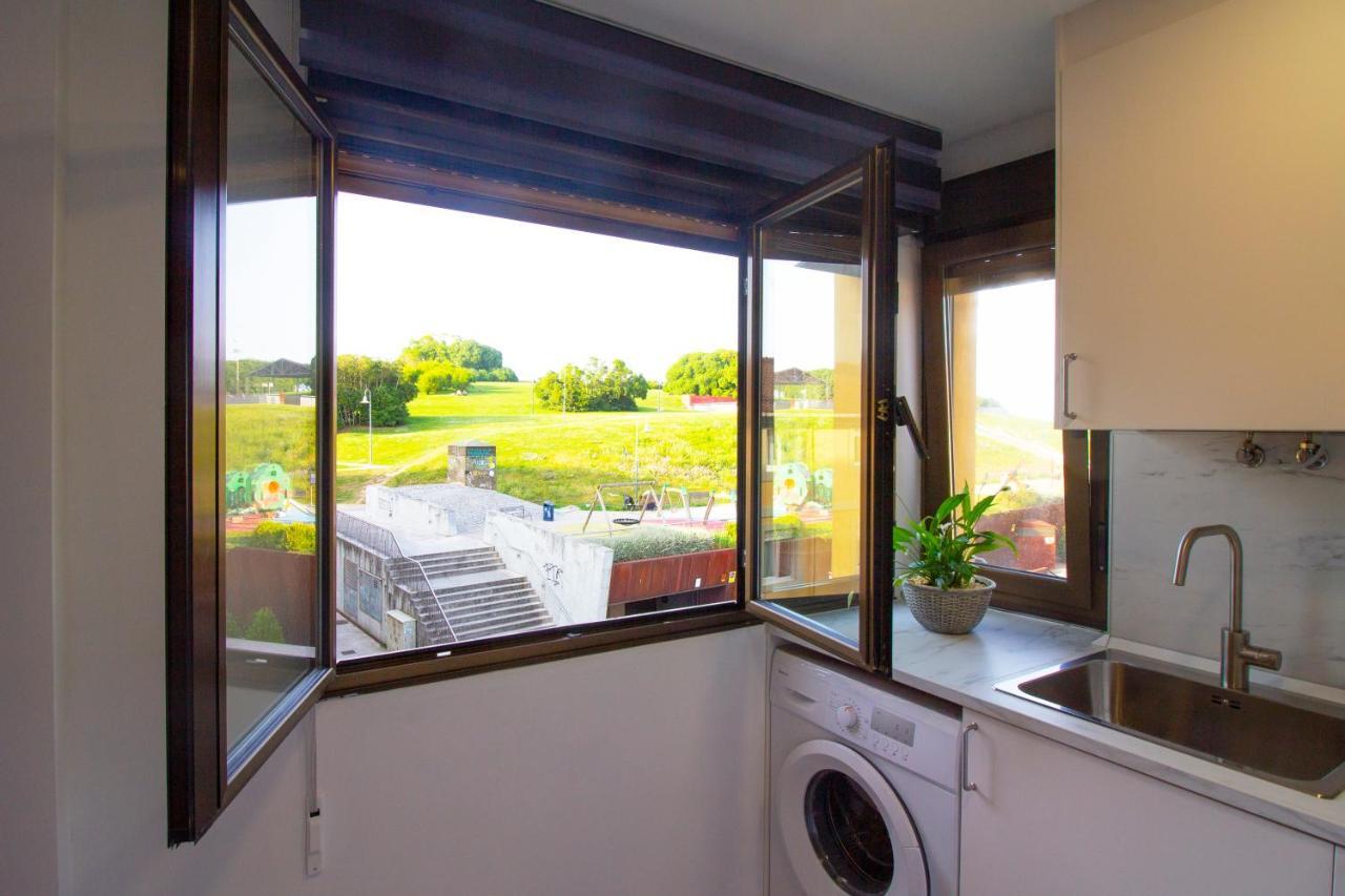 Loft En Gijon - Cimavilla Con Vistas Al Cerro Exterior foto