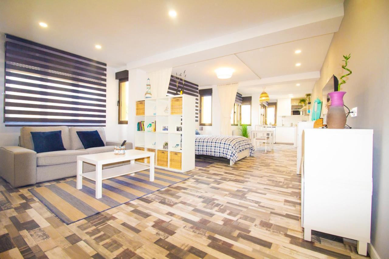 Loft En Gijon - Cimavilla Con Vistas Al Cerro Exterior foto
